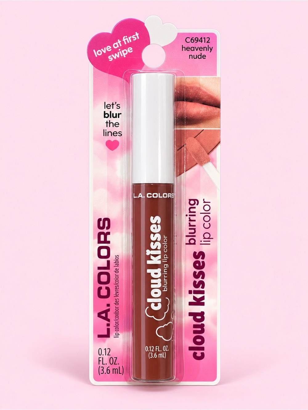 L.A. COLORS Cloud Kisses Blurring Lip Color Heavenly Nude